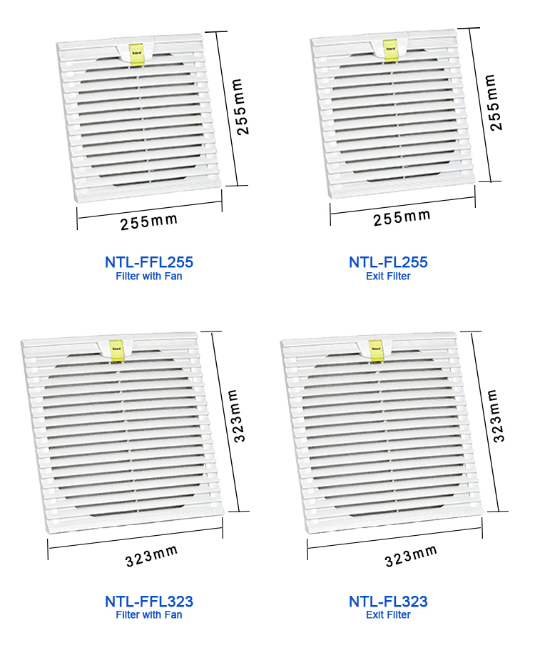 NTL-FL120 Tipo de bloqueio de filtro de saída, tamanho de co